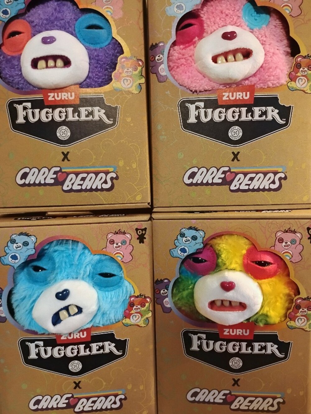 Fuggler x Care Bears Collection ALL 4 INCLUDED AND ALL ARE NEW IN THEIR BOXES